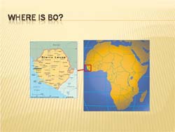 Map of where is Bo