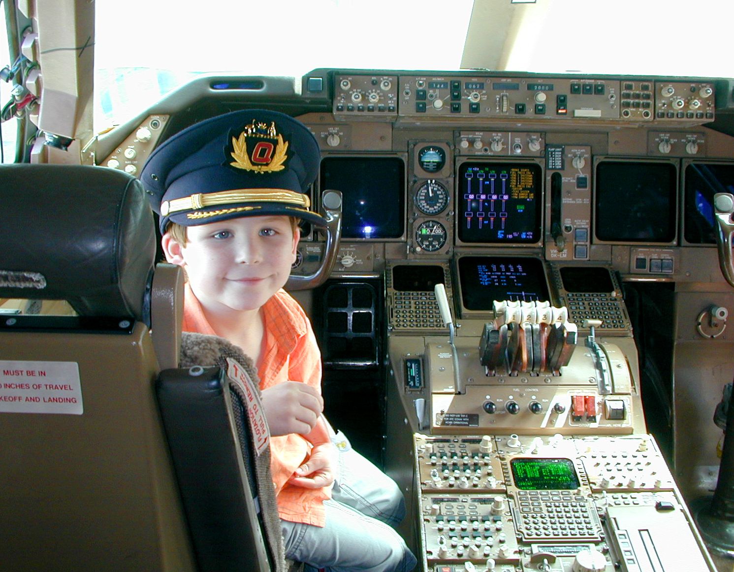 Boy in cockpit 
